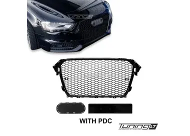 RS-design Front Grille for Audi A4 B8.5 / S4 B8.5 (12-15) with PDC, glossy black