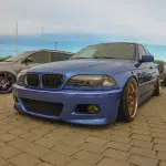 M3 style Front Bumper for BMW E46 sedan / touring / coupe (98-05), with yellow fog lights