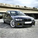 M3 style Front Bumper for BMW E46 sedan / touring / coupe (98-05), with yellow fog lights