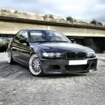 M3 style Front Bumper for BMW E46 sedan / touring / coupe (98-05), with smoked fog lights
