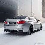 V-style Rear bumper Diffuser for BMW F80 / F82 / F83, glossy black