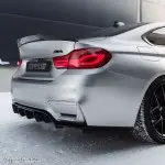 V-style Rear bumper Diffuser for BMW F80 / F82 / F83, glossy black