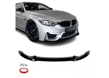 CS-style Front bumper Lip for BMW F80 / F82 / F83, glossy black
