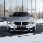 CS-style Front bumper Lip for BMW F80 / F82 / F83, glossy black