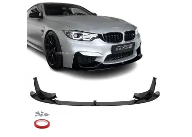 Performance Front bumper Lip for BMW F80 / F82 / F83, glossy black V2 EXTRA-STRONG VERSION