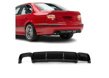 WR Rear bumper Diffuser for BMW E39 with M-Pack, glossy black