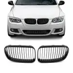 Front kidney Grille set for BMW E92 / E93 LCI (10-13), glossy black
