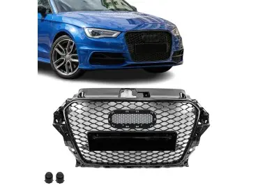 RS-style Front Grille for Audi A3 8V / S3 8V pre-facelift (12-16), glossy black