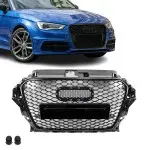 RS-style Front Grille for Audi A3 8V / S3 8V pre-facelift (12-16), glossy black