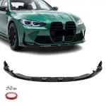 WR Front bumper Lip for BMW M3 G80, M4 G82 / G83, glossy black