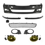 M Pack Front Bumper for BMW E39, with PDC and headlight washers, with yellow fog lights