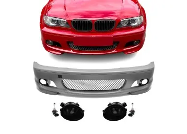M-Tech Front Bumper for BMW E46 (99-06) coupe / cabrio, with smoked fog lights