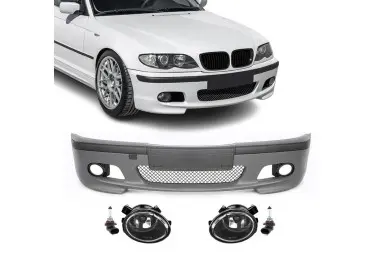 M-Tech 2 Front Bumper for BMW E46 sedan / touring (98-05), with clear fog lights