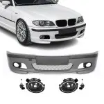 M-Tech 2 Front Bumper for BMW E46 sedan / touring (98-05), with clear fog lights