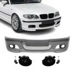 M-Tech 2 Front Bumper for BMW E46 sedan / touring (98-05), with smoked fog lights