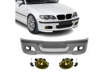 M-Tech 2 Front Bumper for BMW E46 sedan / touring (98-05), with yellow fog lights