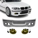 M-Tech 2 Front Bumper for BMW E46 sedan / touring (98-05), with yellow fog lights