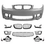 1M style Front Bumper for BMW E81 / E82 / E87 / E88 (04-13), without PDC and without washer holes, with fog lights