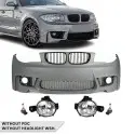 1M style Front Bumper for BMW E81 / E82 / E87 / E88 (04-13), without PDC and without washer holes, with fog lights