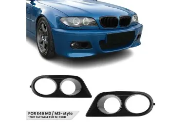 Fog light covers for BMW E46 with M3 / M3 style bumper (98-06)