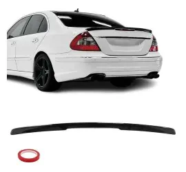 E63 style Trunk Spoiler for Mercedes W211, glossy black