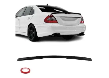 E63 style Trunk Spoiler for Mercedes W211, glossy black