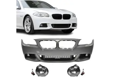M-Pack Front Bumper for BMW F10 / F11 PRE-LCI (10-13), with clear fog lights