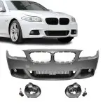 M-Pack Front Bumper for BMW F10 / F11 PRE-LCI (10-13), with clear fog lights