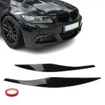 Headlight Eyebrows / Trims set for BMW E90 / E91 (05-11), glossy black