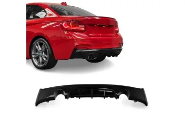 Performance Rear Bumper Diffuser for BMW F22 / F23 (235 / 240) with M-Sport, glossy black