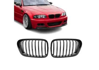 Kidney Grille for BMW E46 coupe / convertible (99-03), glossy black