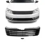 Badgeless grille for VW Passat B7 (10-15), glossy black