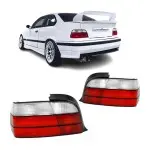 Tail lights for BMW E36 coupe / convertible (90-99), red+white