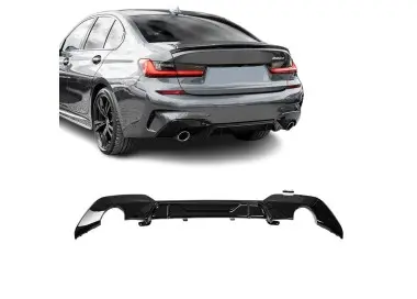 Performance rear Bumper Diffuser for BMW G20 / G21 (18-22) with M-Pack, glossy black