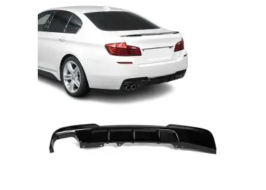 Performance Diffuser for BMW F10 / F11 with M-Pack rear bumper, glossy black 518, 520, 525, 530