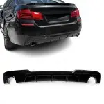 Performance rear Diffuser for BMW F10 / F11 (535) with M-Pack bumper, glossy black