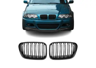 Performance kidney Grille for BMW E46 sedan / touring (98-01), compact, glossy black