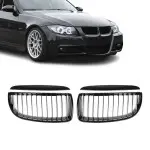 Kidney grille for BMW E90 / E91 (05-08), glossy black