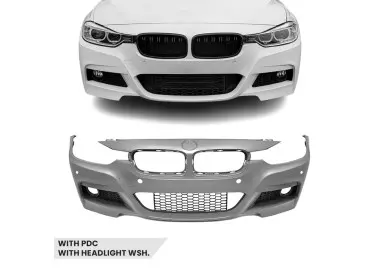 M-Pack Front Bumper for BMW F30 / F31, with PDC holes, with headlight washer holes