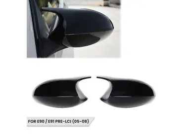 M style Mirror Caps set for BMW E90 / E91 (05-08), glossy black
