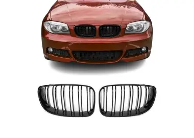 Performance kidney grille for BMW E81 / E82 / E87 / E88 (07-), glossy black