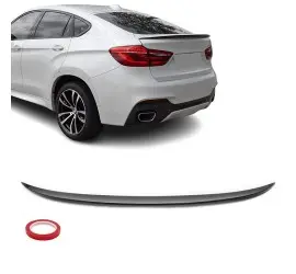 Trunk Spoiler for BMW F16 X6 (15-19), glossy black