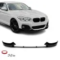 Performance Front bumper Lip spoiler for BMW F20 / F21 LCI M Sport (15-19), glossy black - V2 EXTRA-STRONG VERSION
