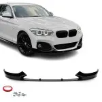 Performance Front bumper Lip spoiler for BMW F20 / F21 LCI M Sport (15-19), glossy black - V2 EXTRA-STRONG VERSION