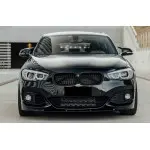 Performance Front bumper Lip spoiler for BMW F20 / F21 LCI M Sport (15-19), glossy black - V2 EXTRA-STRONG VERSION