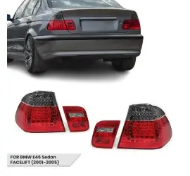 LED Tail Lights set for BMW E46 (01-05) Sedan, smoked