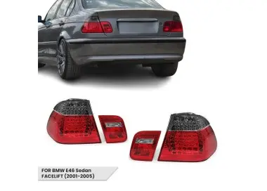 LED Tail Lights set for BMW E46 (01-05) Sedan, smoked
