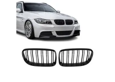 Set of Performance kidney Grille for BMW E90 / E91 LCI (08-11), glossy black