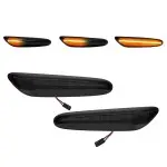 Sequential LED side indicators (left + right), smoked