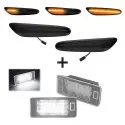 Dynamic LED side indicators + LED license plate light, set for BMW E92 / E93